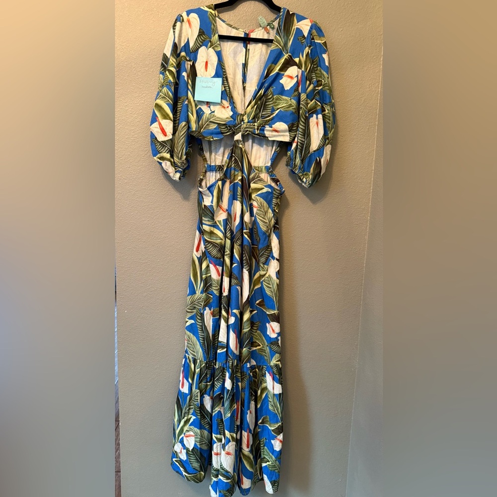 FARM Rio Flor de Anturio maxi dress sz large - Picture 2 of 3